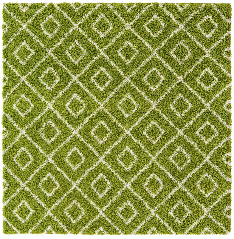 7' 10 x 7' 10 Brock · Diamond Shag Rug, green