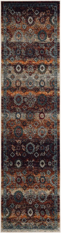Ukiah · Medallion rug, rust and navy