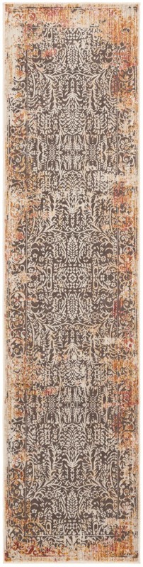 2' x 8' Harding · Border rug, gray