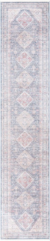 2' 7 x 13' Harbin · Border rug, blue