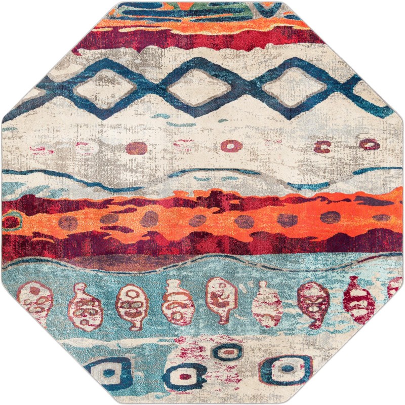 7' 10 x 7' 10 Paxman · Abstract Washable Rug, multi