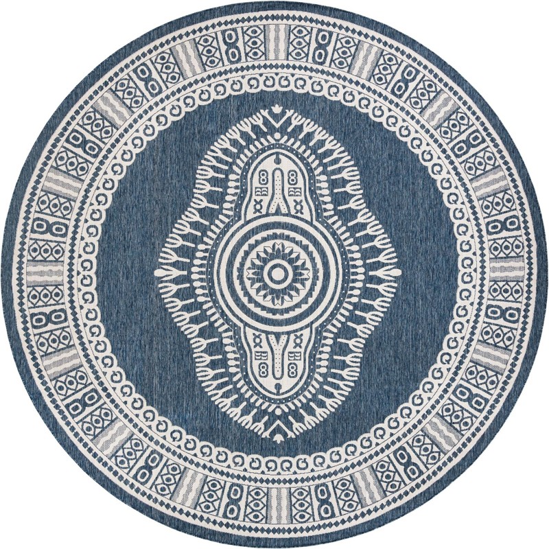 12' x 12' Bainbridge · Border Outdoor Rug, blue