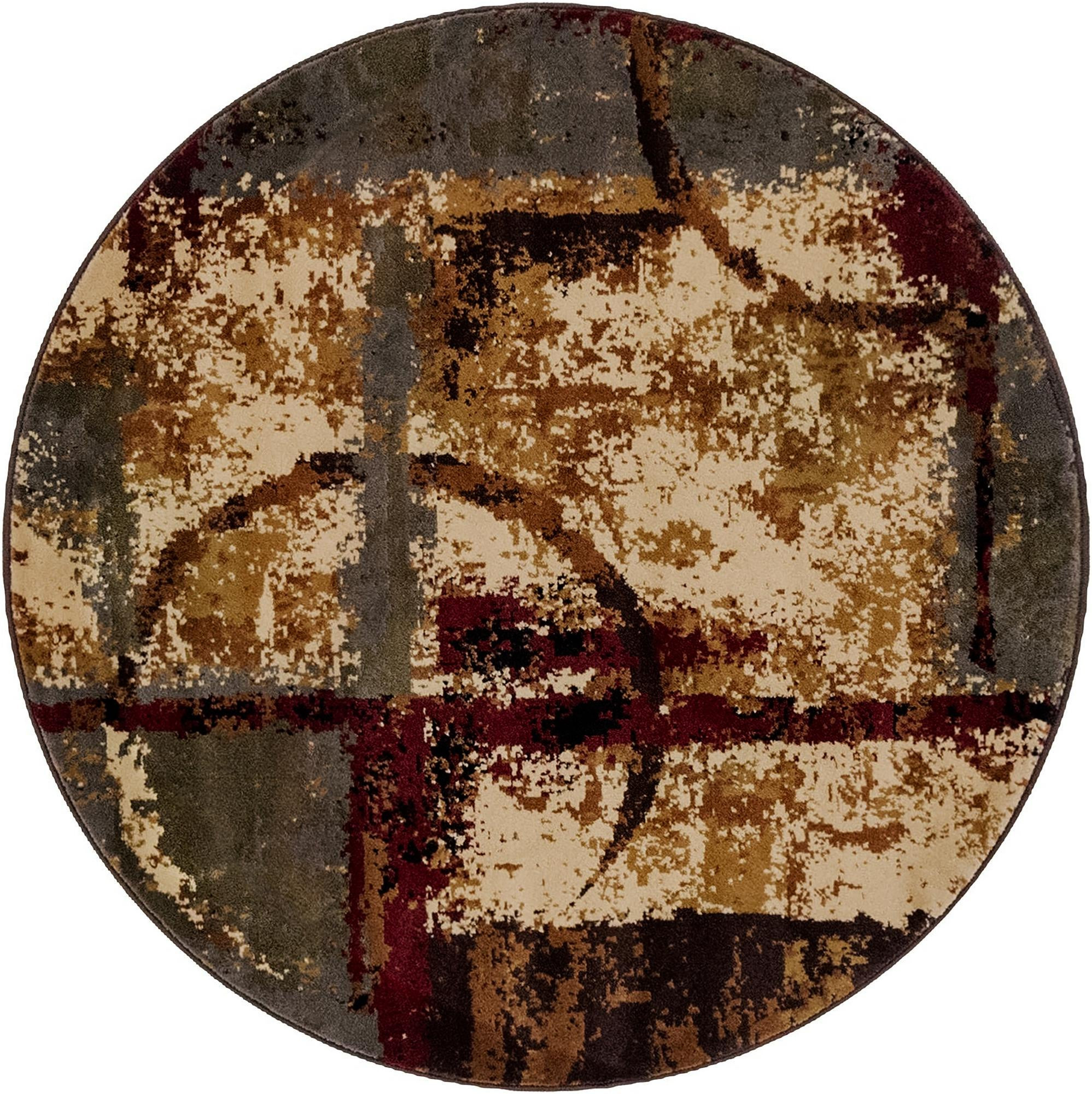 4' x 4' Meachum · Abstract rug, beige