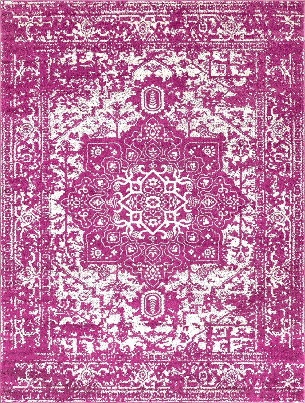 10' x 13' Birch · Border rug, purple