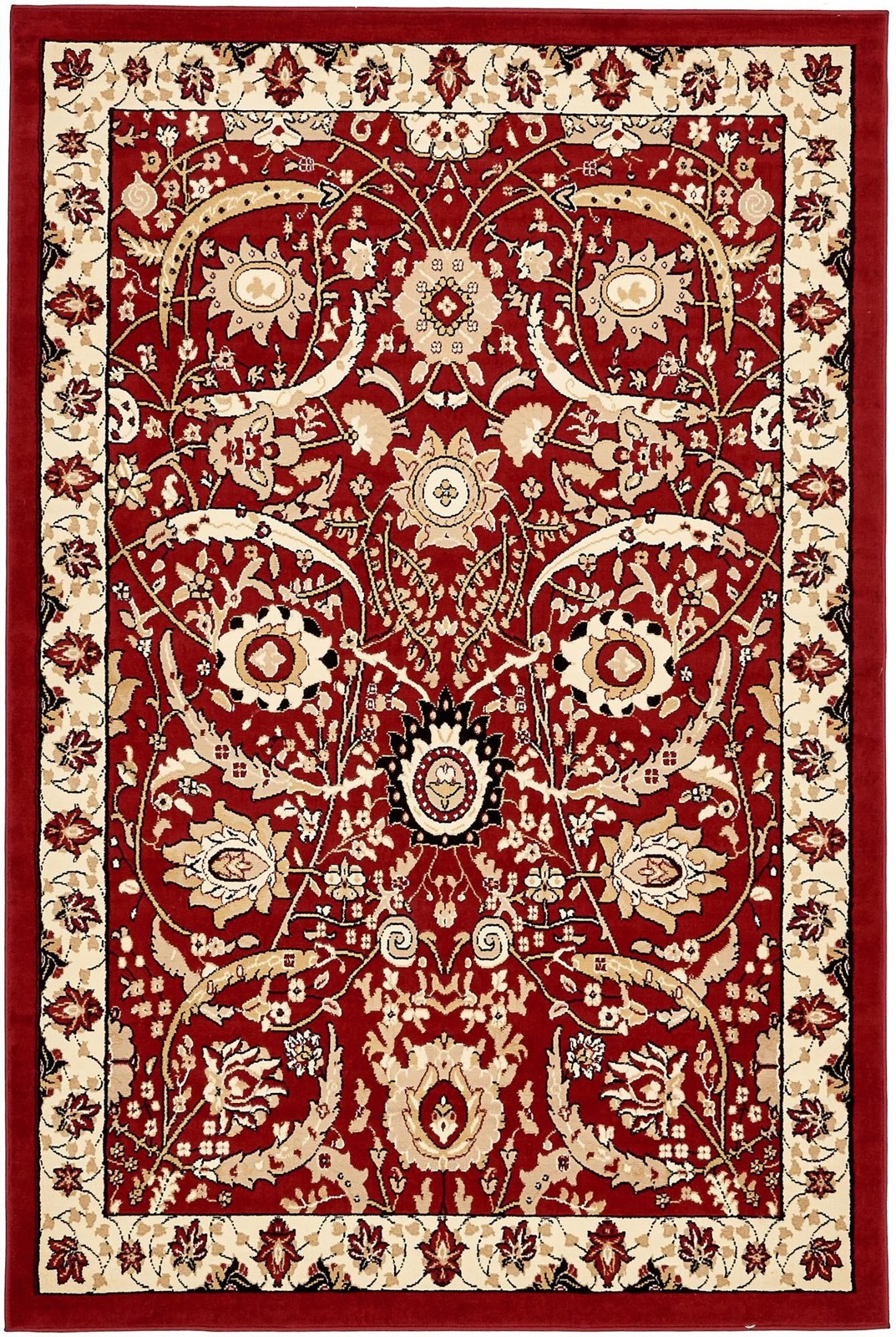 6' x 9' Akers · Persian rug, red and cream