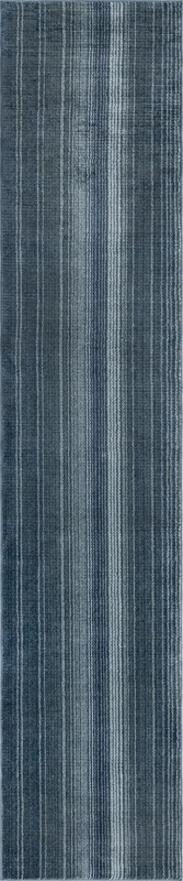 Jagger · Striped rug, blue and gray