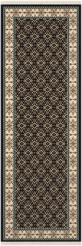Fenton · Geometric lattice rug, navy and ivory