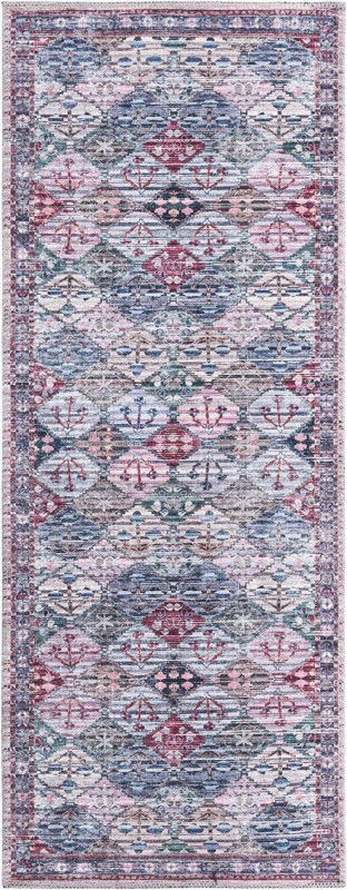 2' x 5' Radley · Geometric diamond Washable Rug, multi