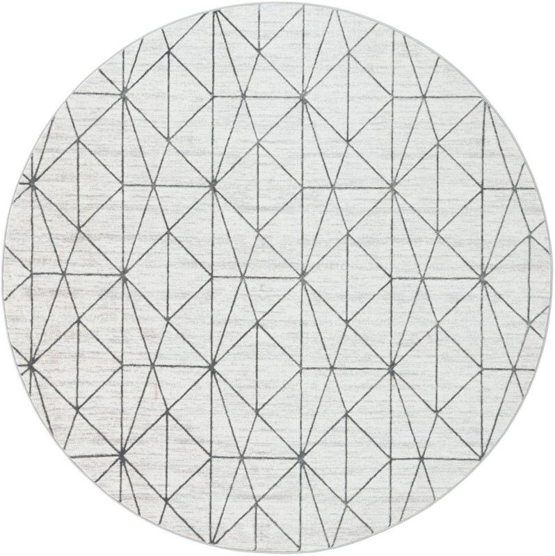 Gilman · Geometric rug, white