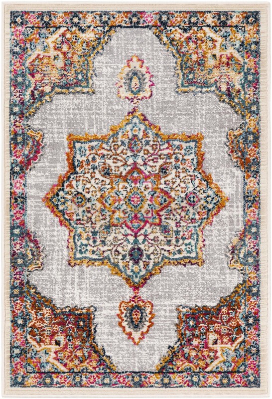 2' 2 x 3' 3 Innes · Medallion rug, ivory and multicolor