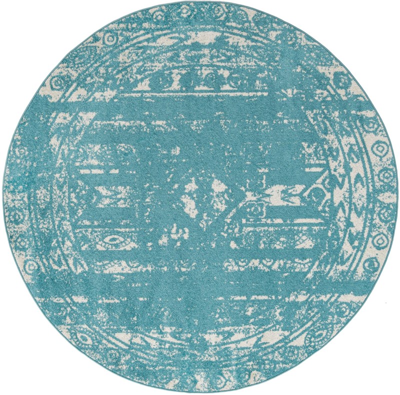 Underhill · Border rug, light blue