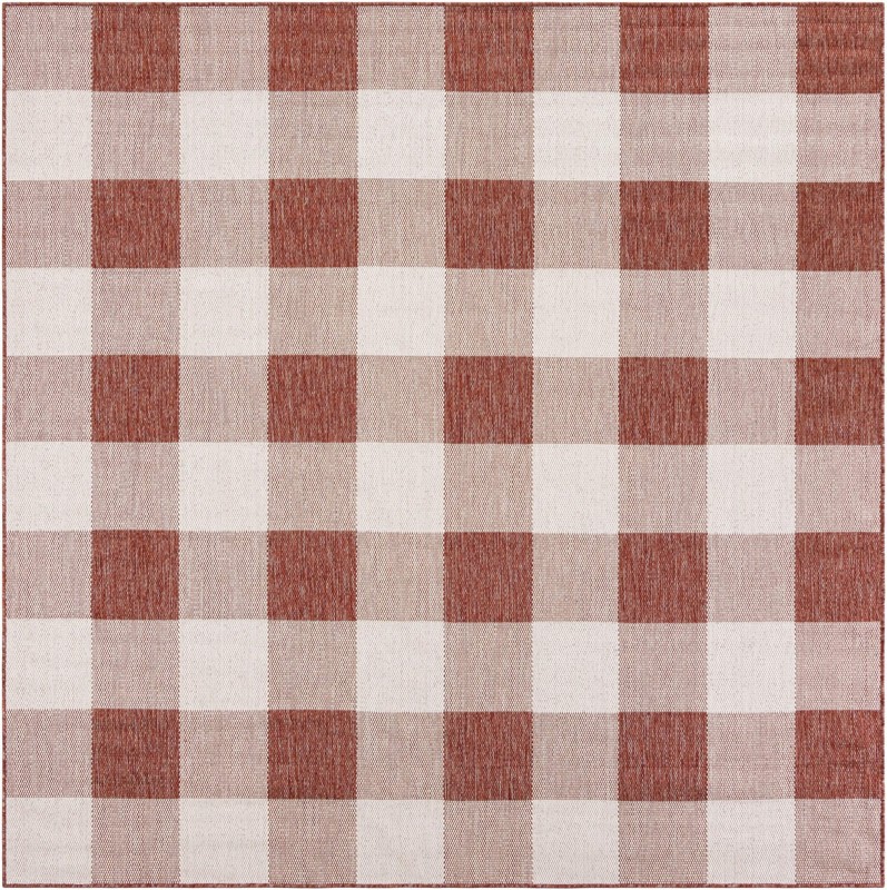 Ramona · Checkered Outdoor Rug, red