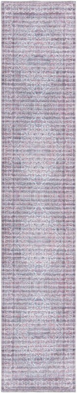 2' 7 x 13' Hartwood · Persian medallion Washable Rug, pink and gray
