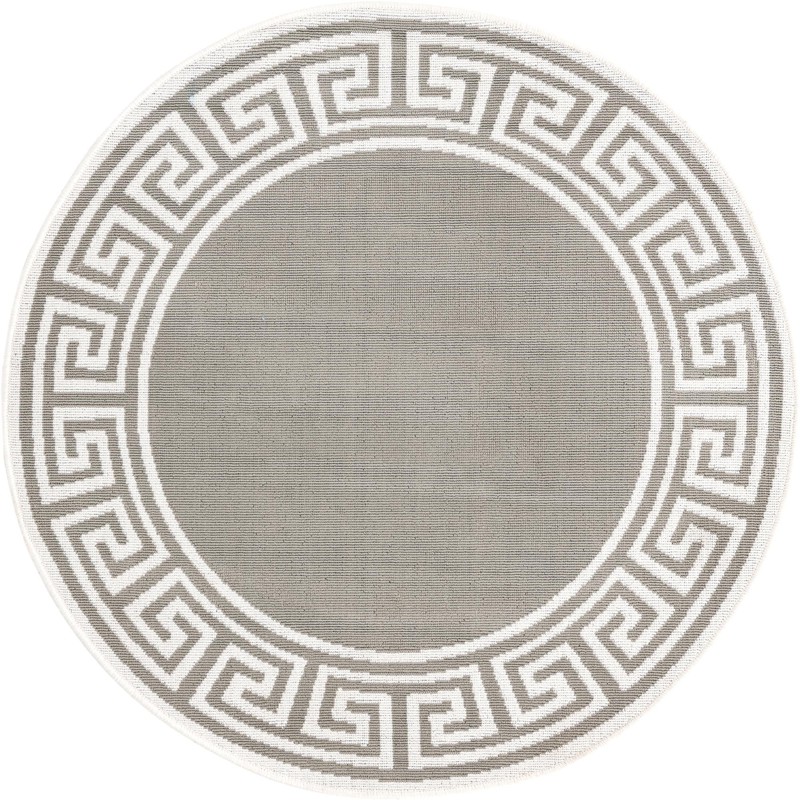 4' x 4' Bradley · Border Outdoor Rug, gray