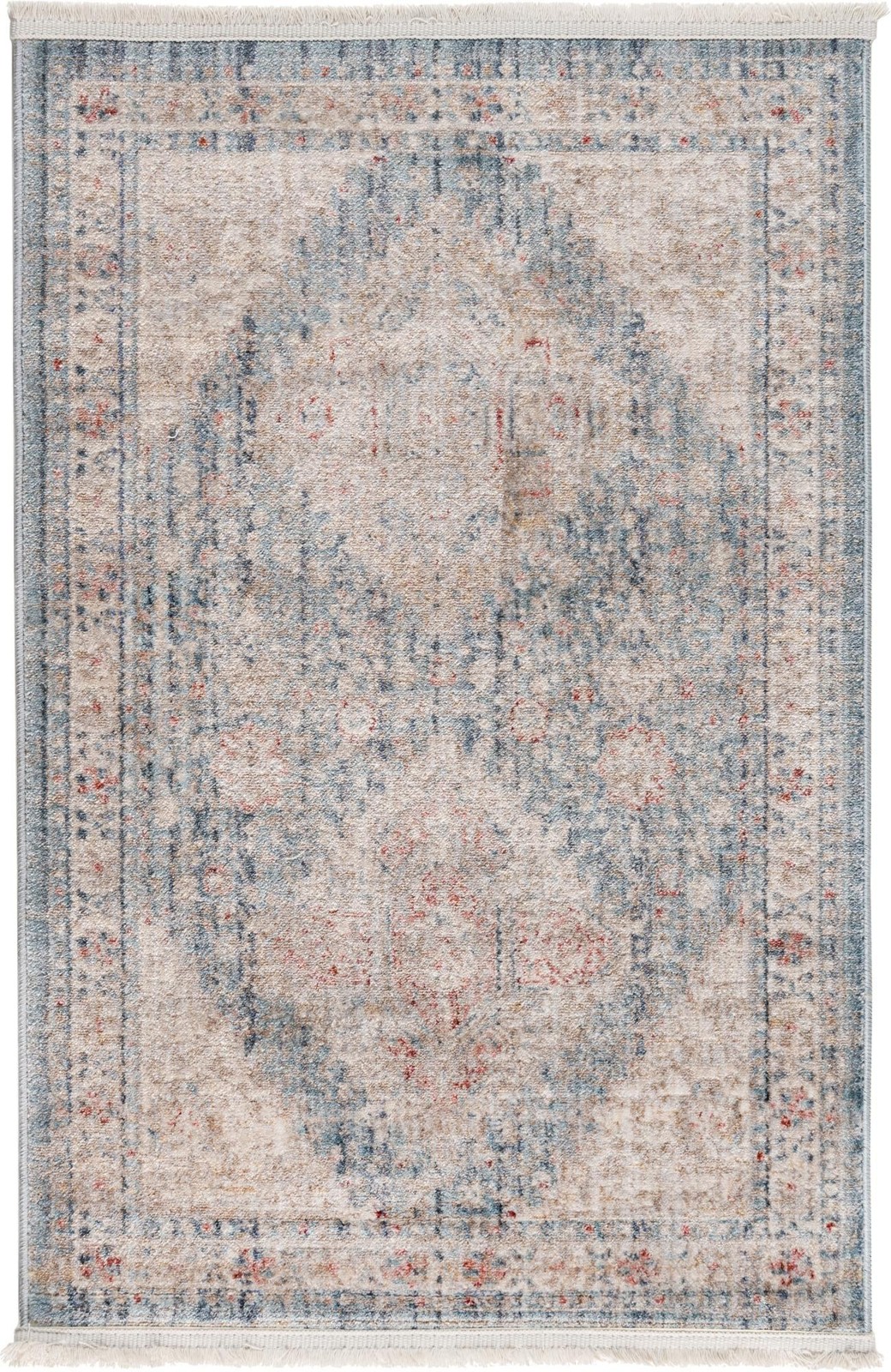 2' 2 x 3' Harbin · Border rug, blue