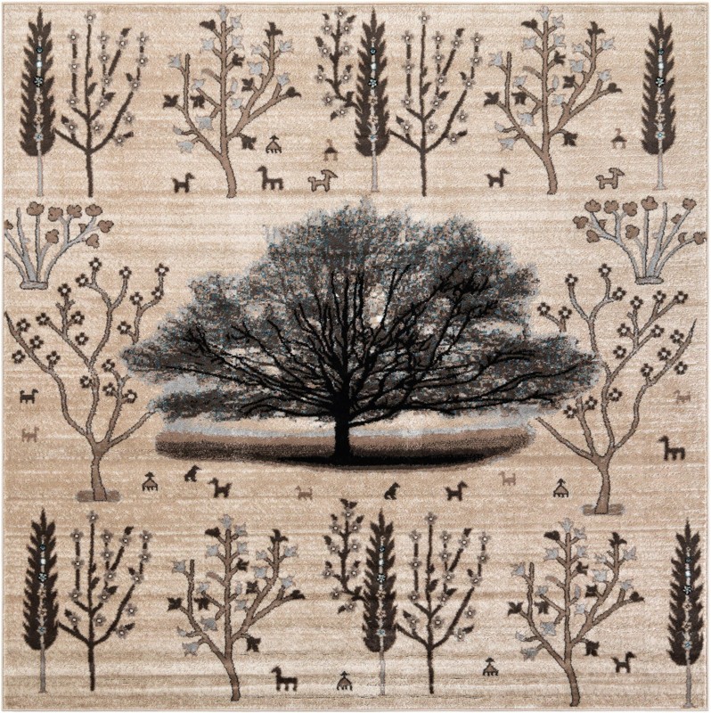 Kettle · Floral / botanical rug, beige