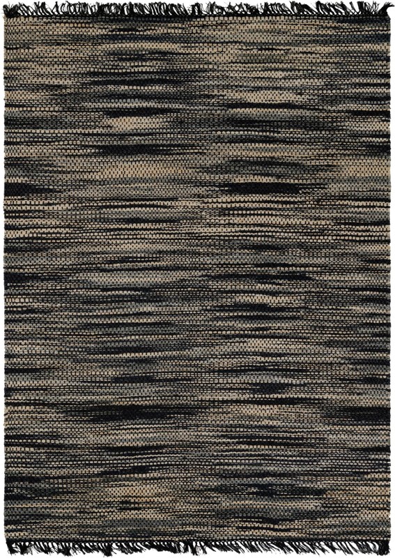 7' 1 x 10' Barrett · Striped rug, navy and ivory