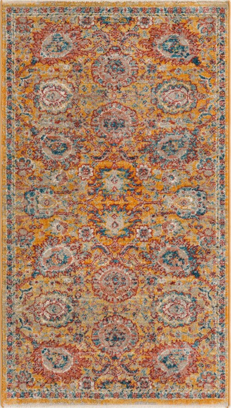 Ansel · Border rug, yellow