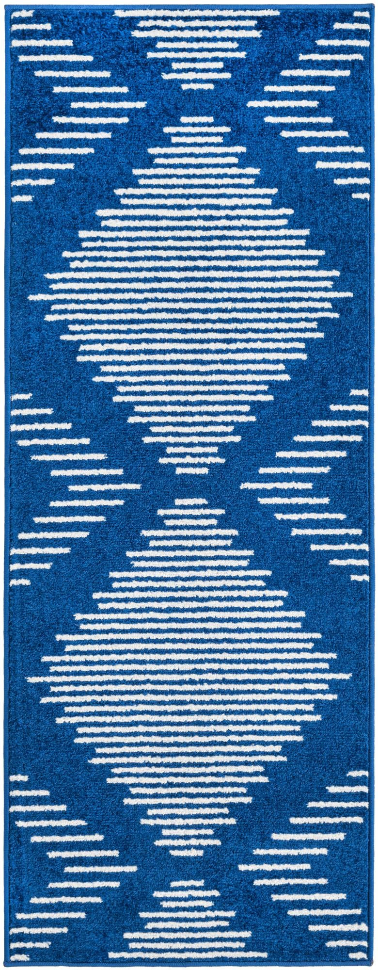 2' x 5' 3 Knox · Diamond rug, navy blue