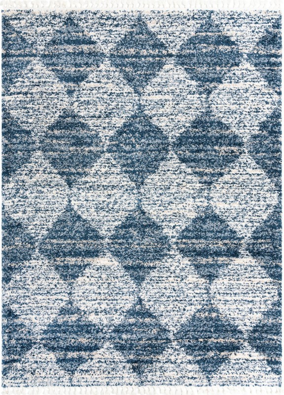 Newton · Diamond Shag Rug, blue