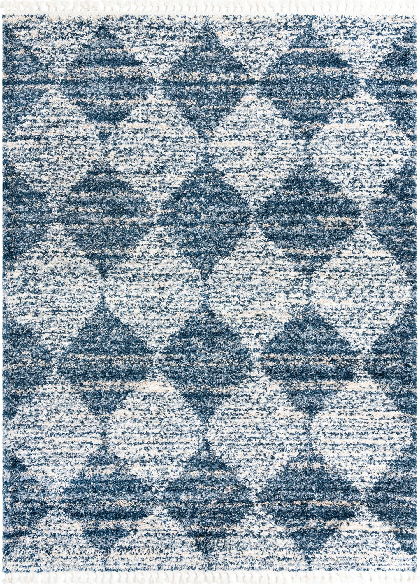 9' x 12' Newton · Diamond Shag Rug, blue