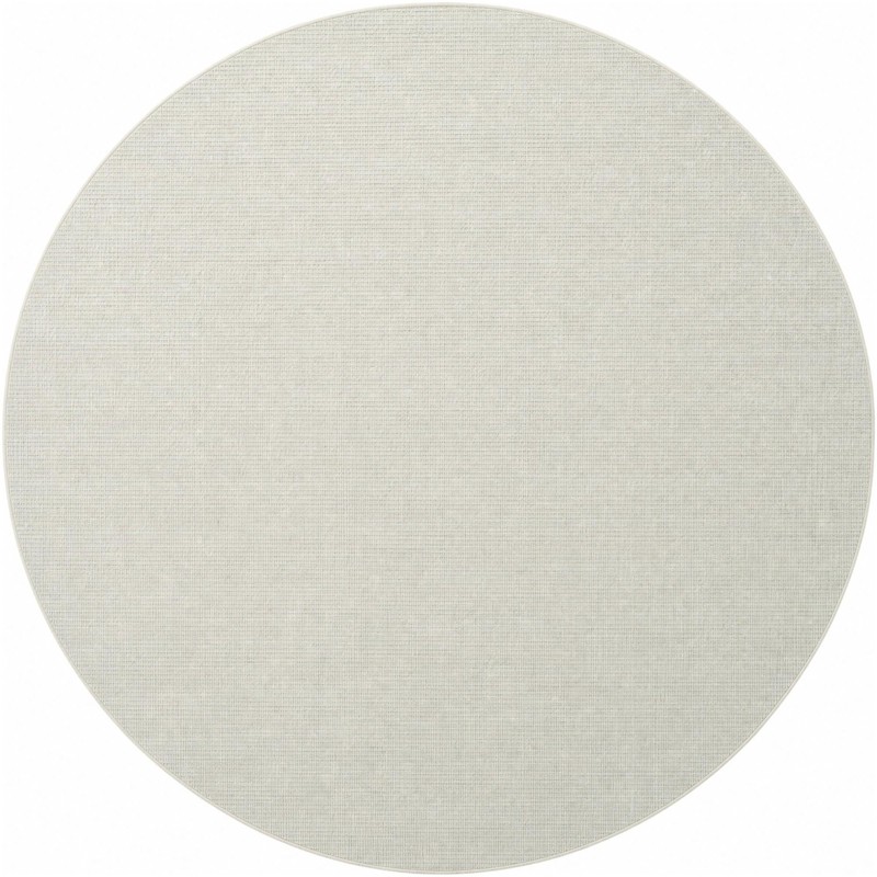 10' x 10' Swain · Solid round rug, ivory white