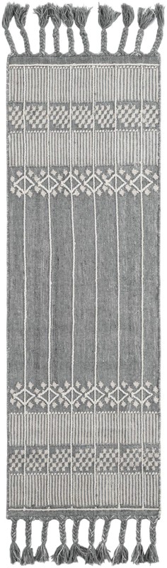 2' 2 x 6' 7 Beaumont · Border Outdoor Rug, cool gray