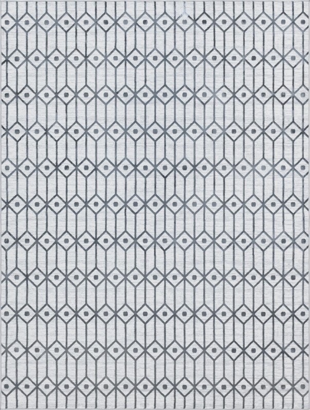 9' x 12' 2 Wharton · Diamond rug, white