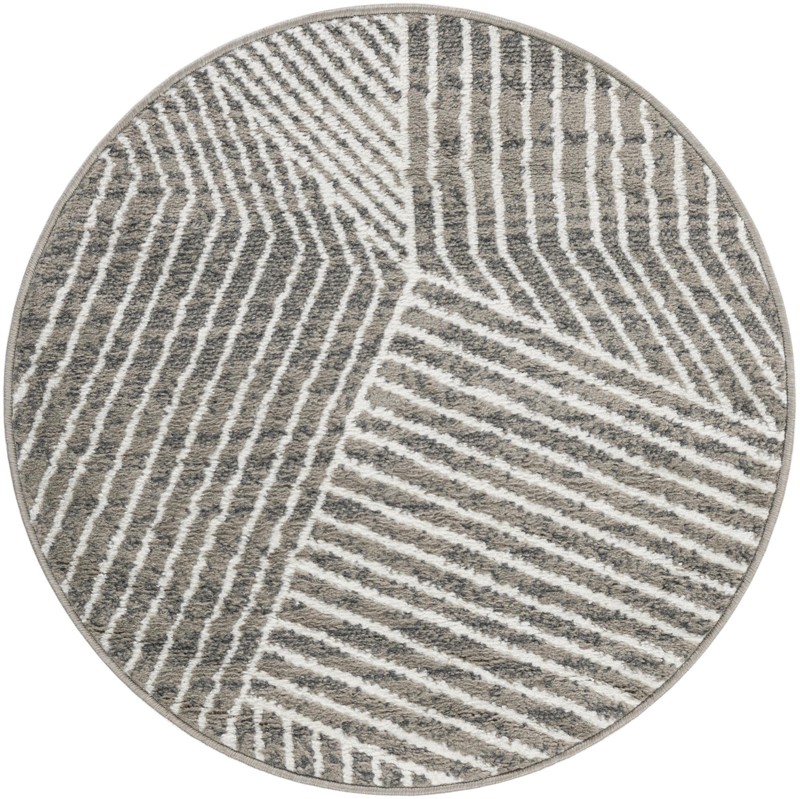 3' x 3' Shafter · Geometric rug, gray
