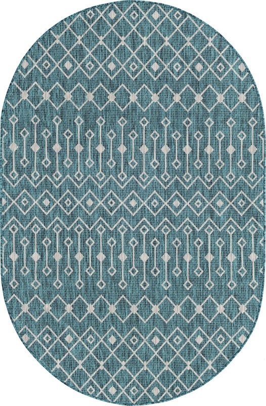 5' 3 x 8' Kearney · Diamond Outdoor Rug, teal