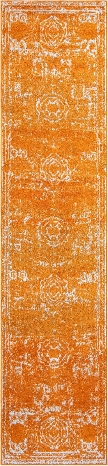 2' 7 x 12' Benedict · Border rug, orange