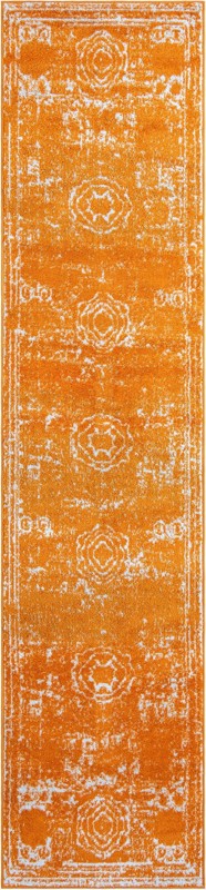 2' 7 x 12' Benedict · Border rug, orange