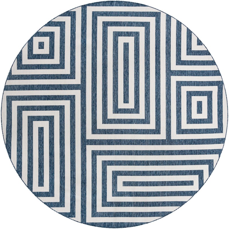 12' x 12' Cumberland · Geometric Outdoor Rug, blue