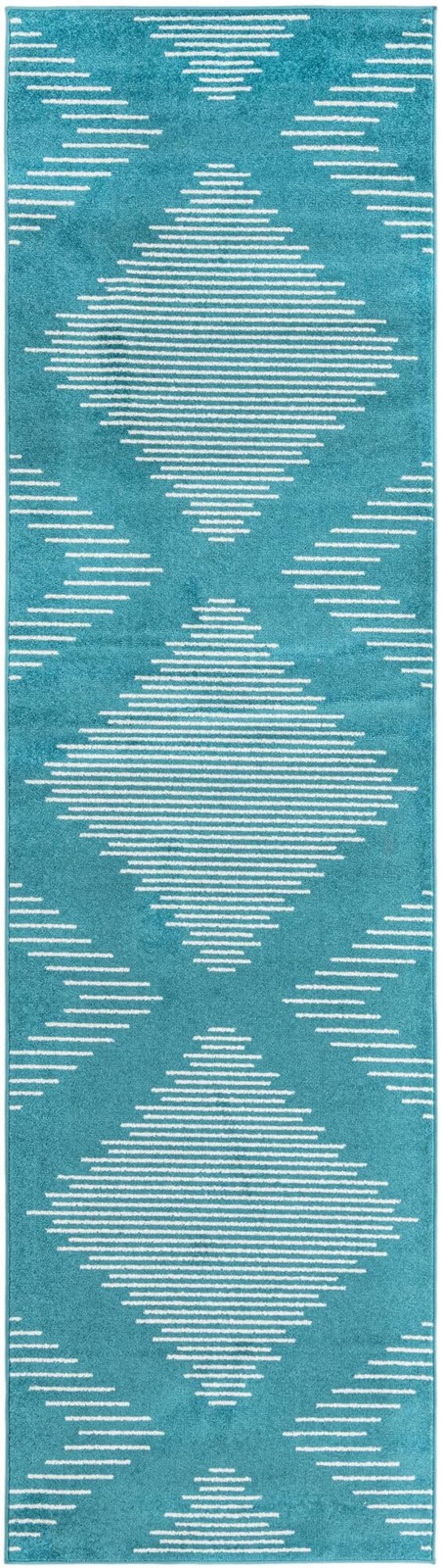 3' 3 x 12' Knox · Diamond rug, turquoise