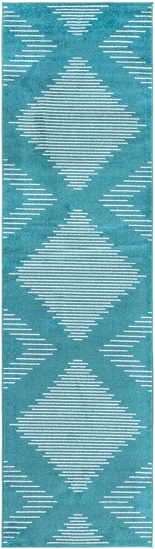 3' 3 x 12' Knox · Diamond rug, turquoise