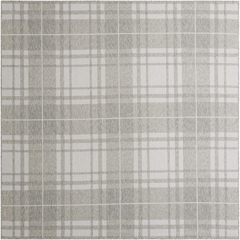 Maguire · Plaid Outdoor Rug, gray