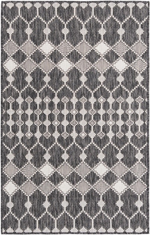 3' x 5' 3 Ramsden · Diamond Outdoor Rug, charcoal