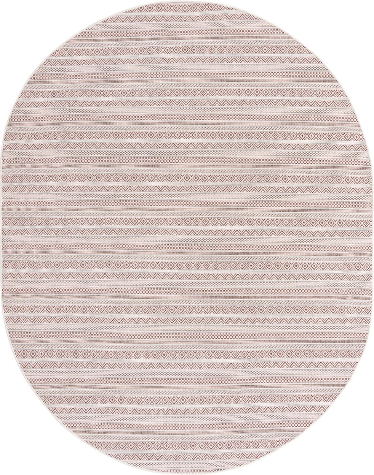 7' 10 x 10' Merlin · Geometric Outdoor Rug, red