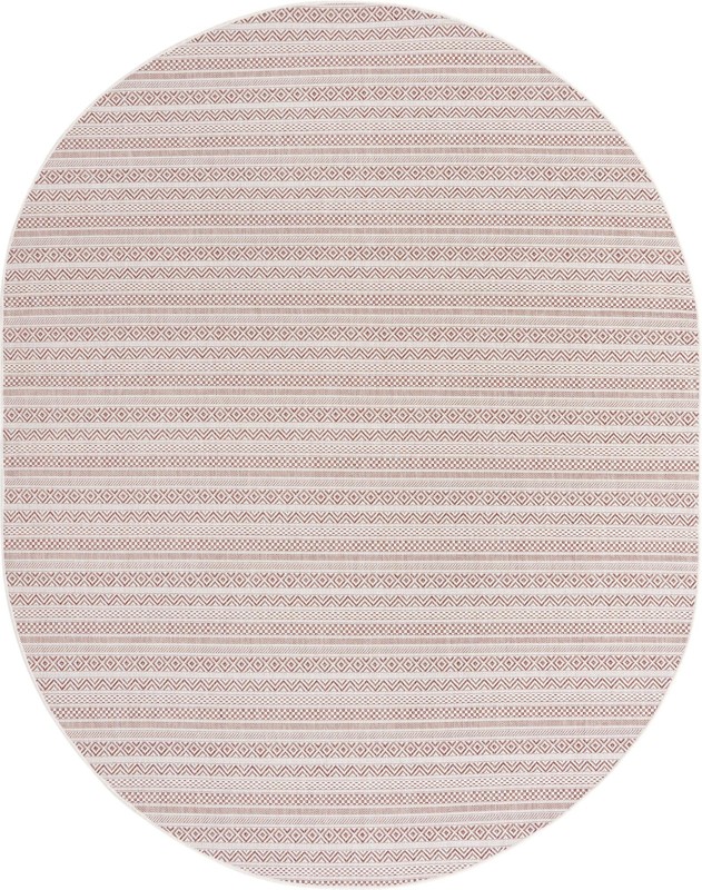 7' 10 x 10' Merlin · Geometric Outdoor Rug, red