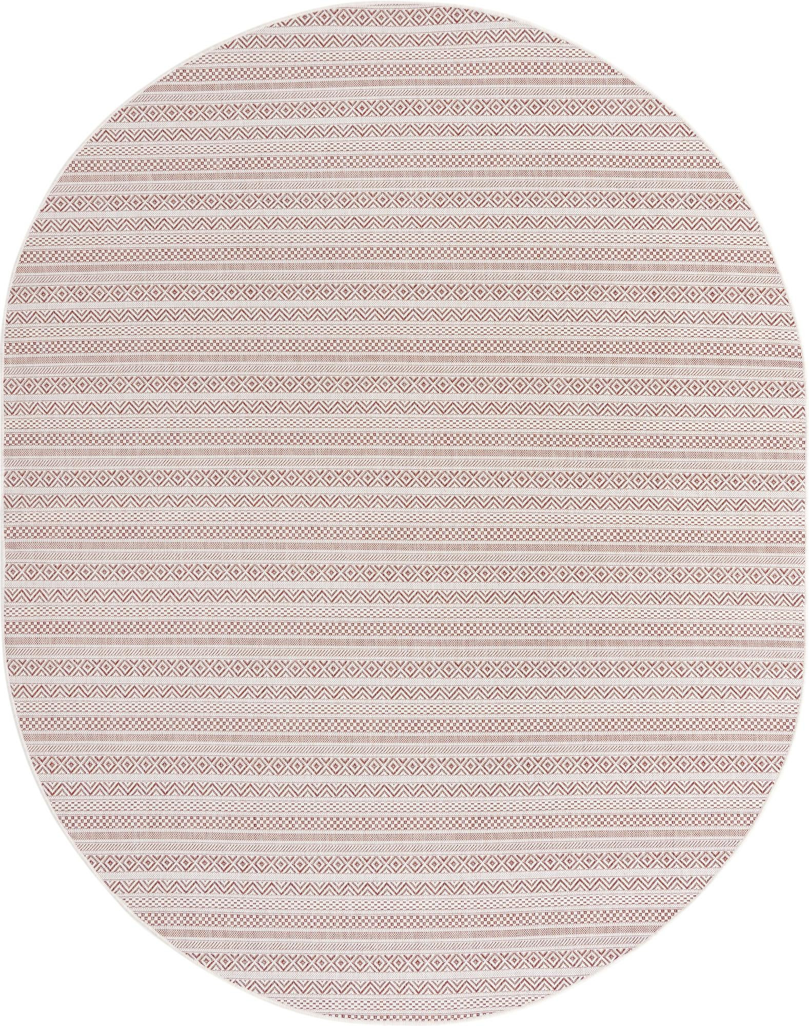 7' 10 x 10' Merlin · Geometric Outdoor Rug, red