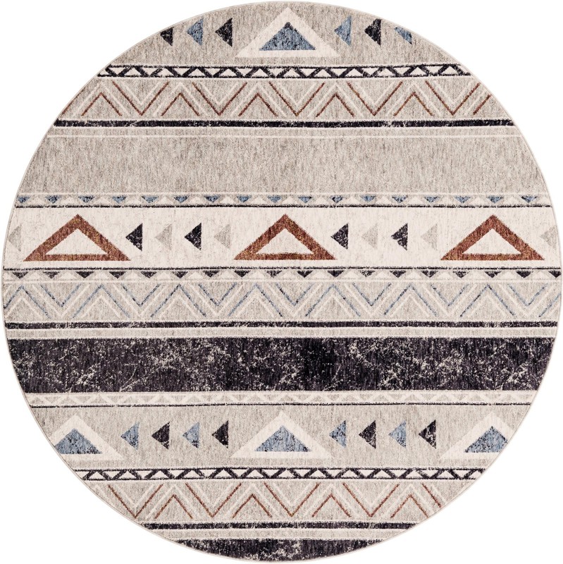 Leary · Geometric rug, gray