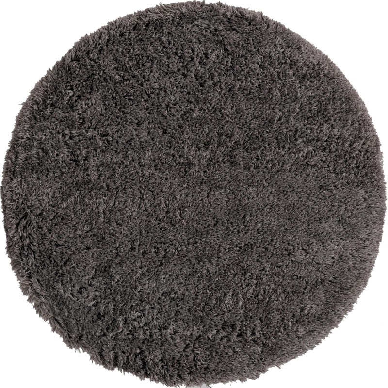 5' 3 x 5' 3 Hawksley · Solid shag rug, slate grey