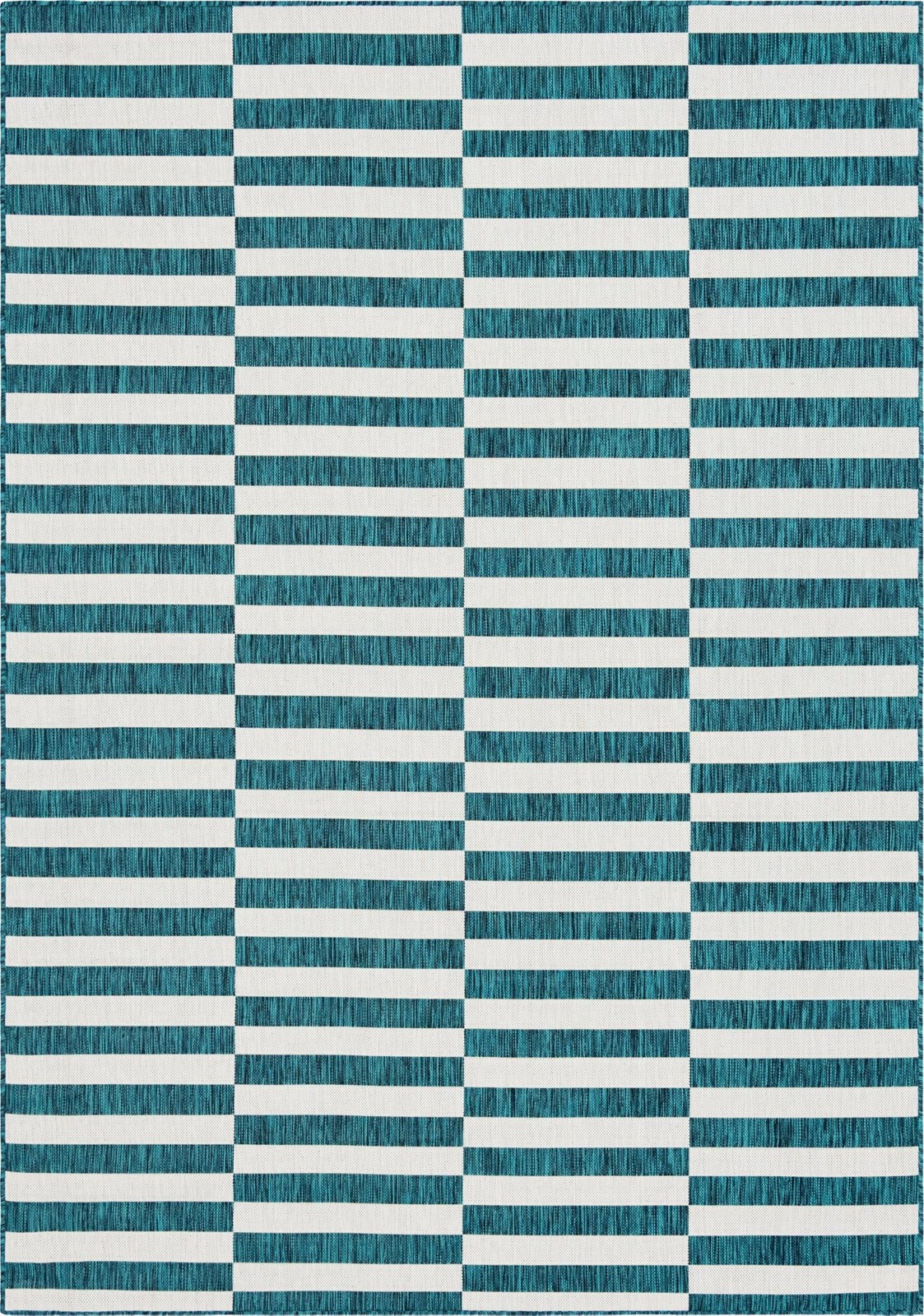 7' x 10' Ainsley · Geometric Outdoor Rug, teal