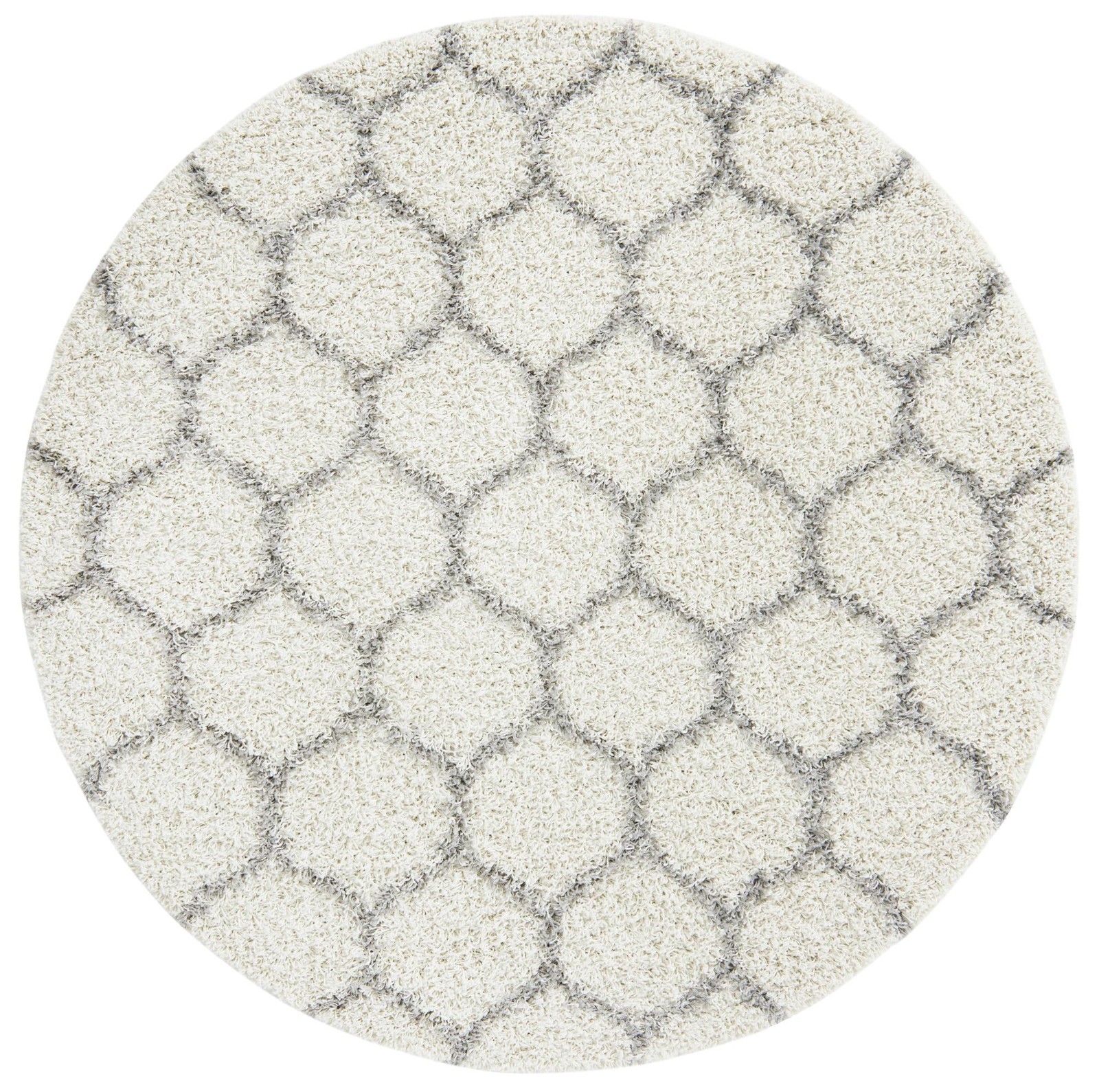 6' x 6' Barnett · Lattice Shag Rug, ivory