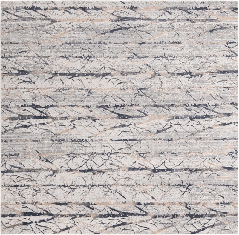 7' 10 x 7' 10 Zane · Lines rug, gray