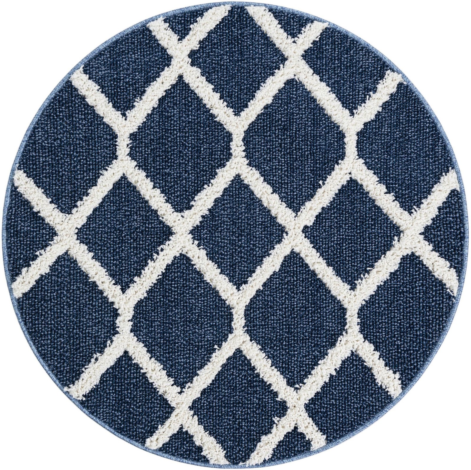 3' 3 x 3' 3 Kirkwood · Diamond rug, blue