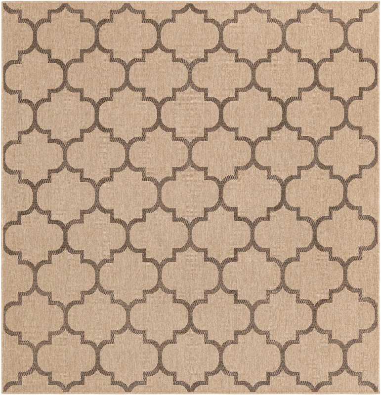 Flora · Lattice rug, natural and brown