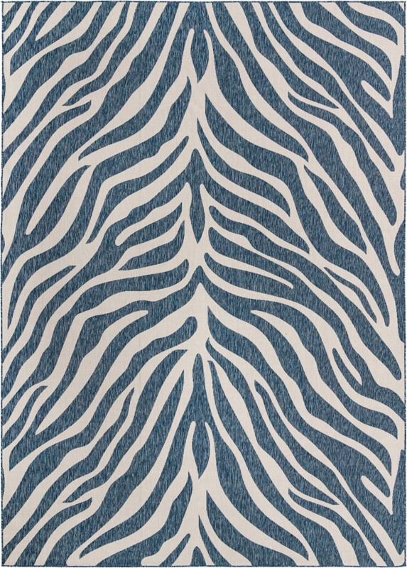 10' x 14' Abney · Animal print Outdoor Rug, blue