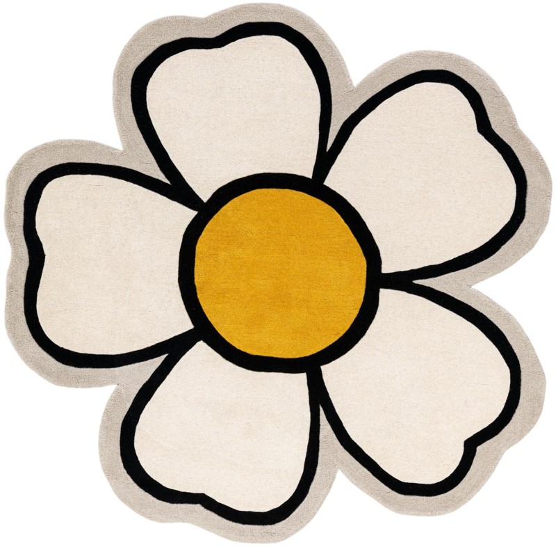 6' 1 x 6' 1 Napier · Floral / botanical Wool Rug, ivory
