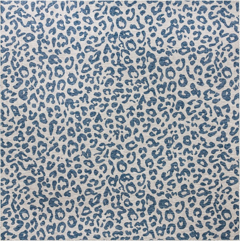 13' x 13' Cardamom · Animal print Outdoor Rug, blue